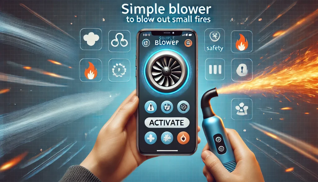 Simple Blower App to Blow Out Small Fires A New Age Solution